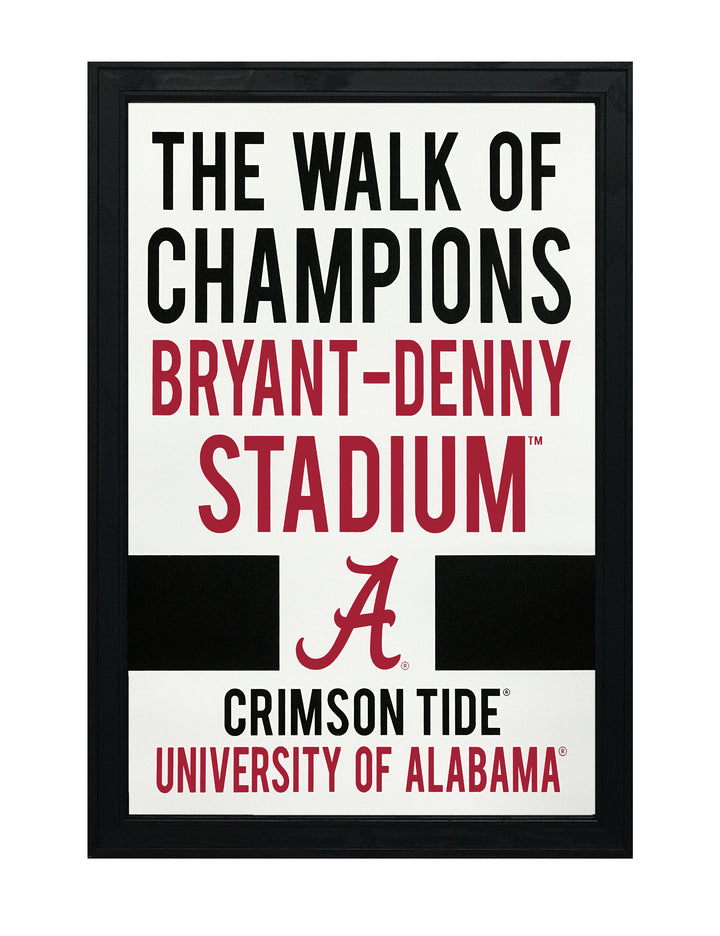 Limited Edition The Walk of Champions Alabama Crimson Tide Poster Art - 13x19"