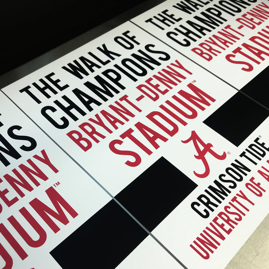 Limited Edition The Walk of Champions Alabama Crimson Tide Poster Art - 13x19"