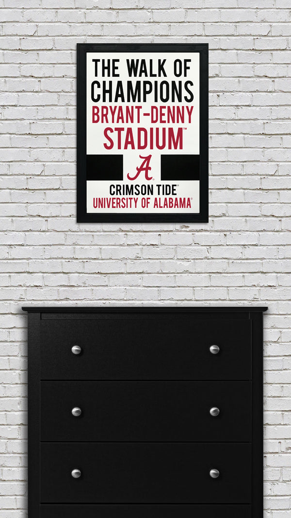 Limited Edition The Walk of Champions Alabama Crimson Tide Poster Art - 13x19"