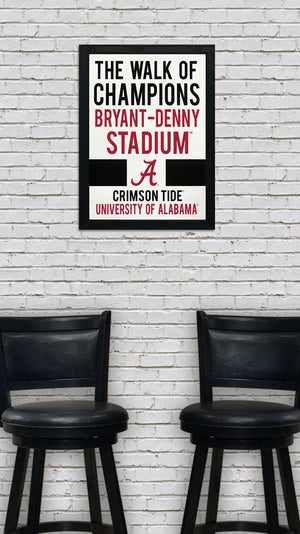 Limited Edition The Walk of Champions Alabama Crimson Tide Poster Art - 13x19"