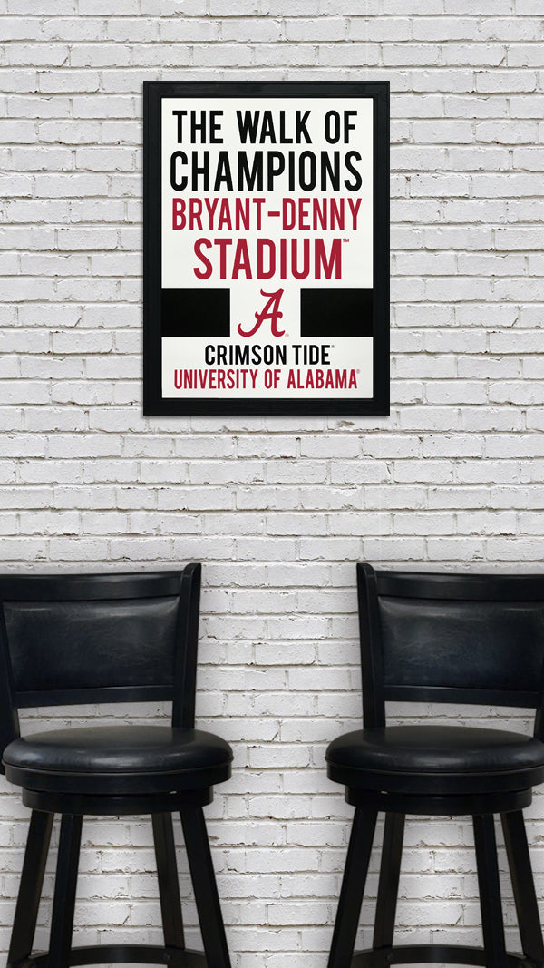 Limited Edition The Walk of Champions Alabama Crimson Tide Poster Art - 13x19"