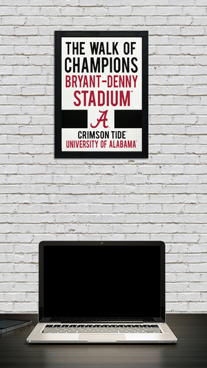 Limited Edition The Walk of Champions Alabama Crimson Tide Poster Art - 13x19"