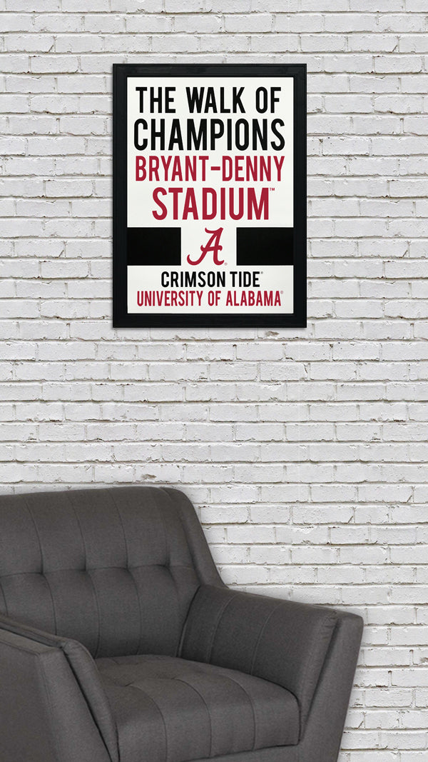 Limited Edition The Walk of Champions Alabama Crimson Tide Poster Art - 13x19"