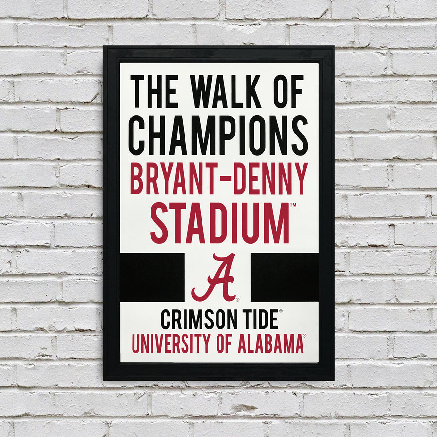 Limited Edition The Walk of Champions Alabama Crimson Tide Poster Art - 13x19"