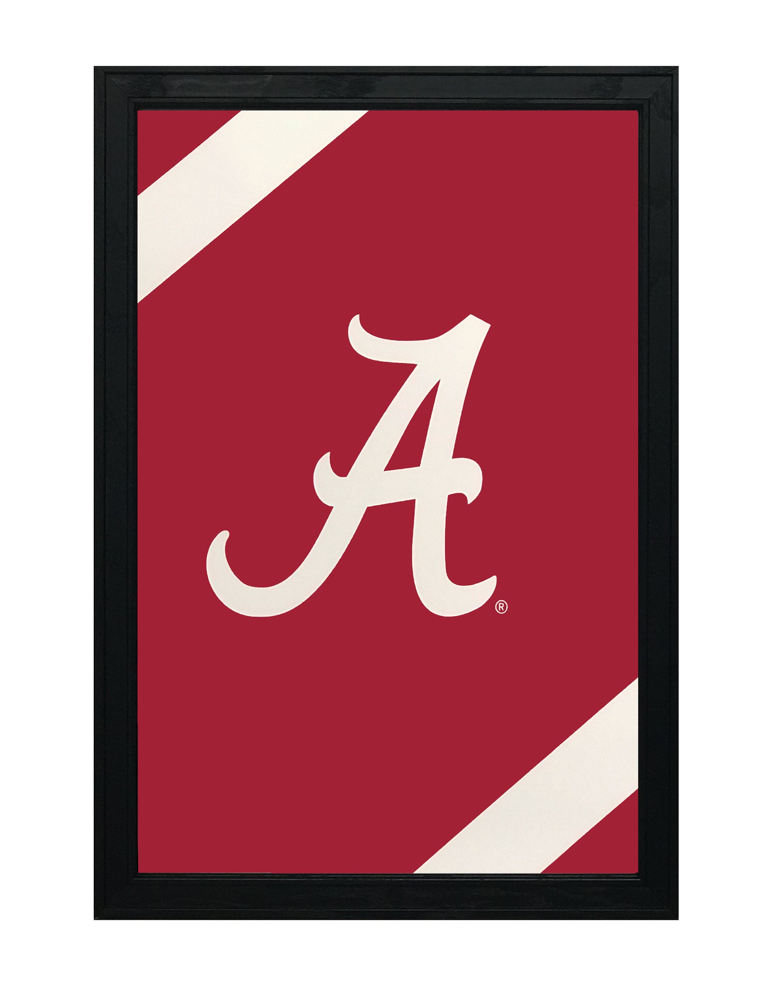 Limited Edition Alabama Crimson Tide Logo with Football Stripes Poster
