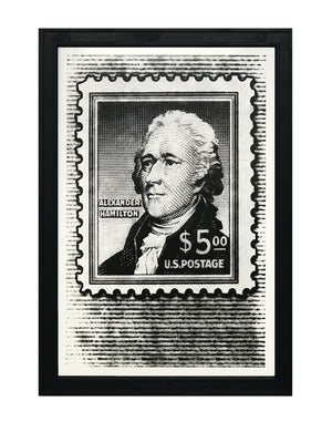 Limited Edition Alexander Hamilton Poster - Postage Stamp Art Print - 13x19"