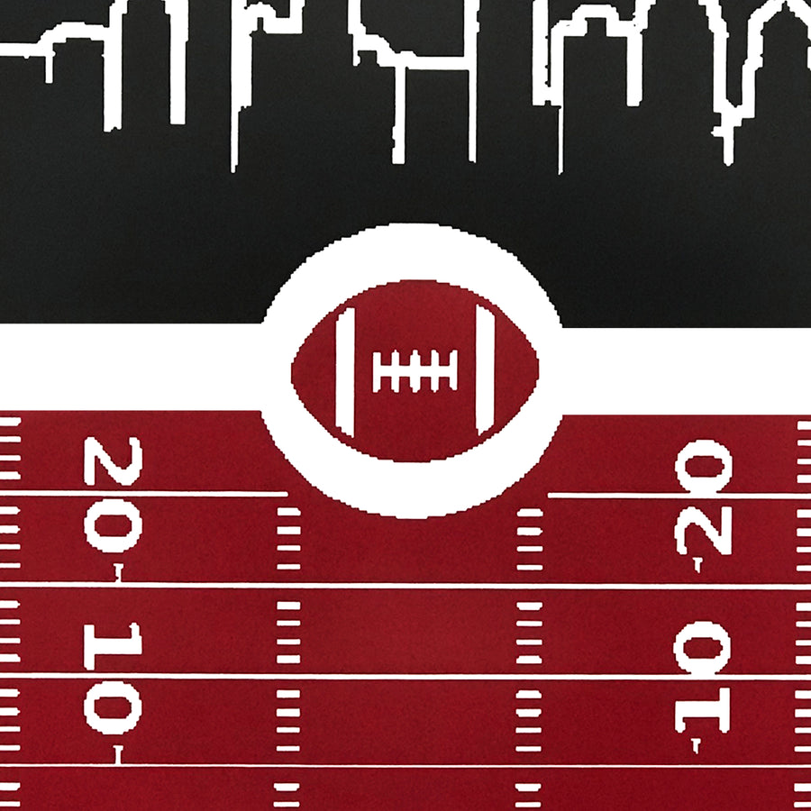 Limited Edition Atlanta Falcons Poster Art - Retro Video Game Style - 13x19"