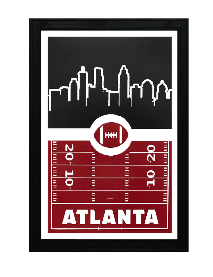Limited Edition Atlanta Falcons Poster Art - Retro Video Game Style - 13x19"