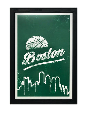 Limited Edition Vintage Boston Celtics Poster Art Print - 13x19"