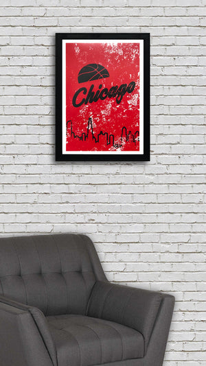 Limited Edition Vintage Chicago Bulls Poster Art Print - 13x19"