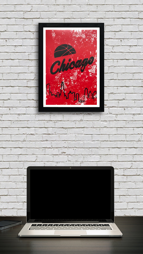 Limited Edition Vintage Chicago Bulls Poster Art Print - 13x19"