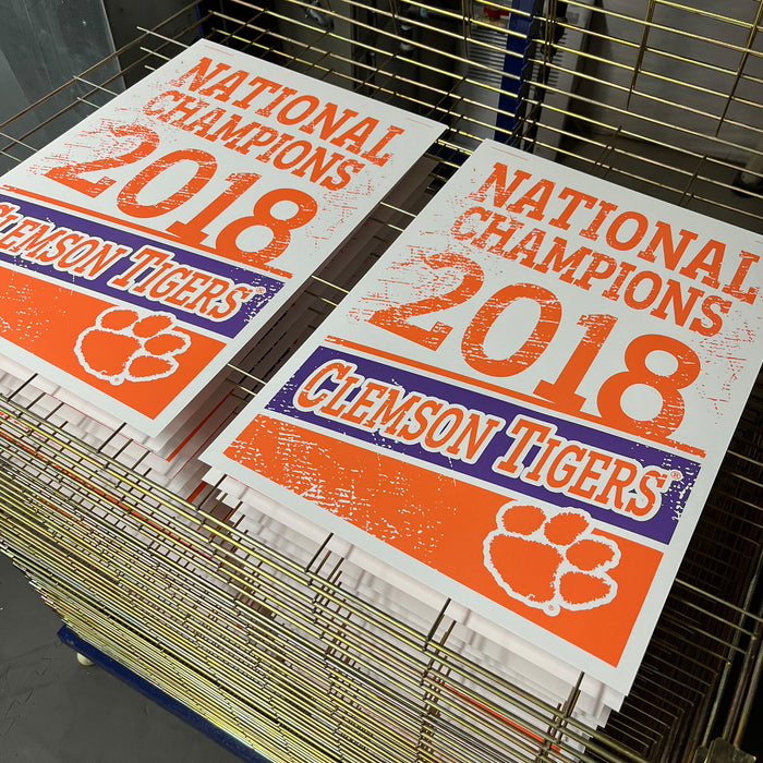 Limited Edition 3-Pack Clemson Tigers National Champions Poster Art - 13x19"