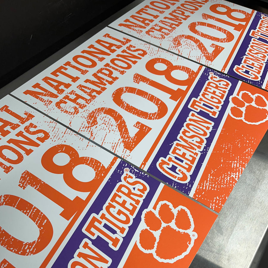 Limited Edition 2018 Clemson Tigers National Champions Poster Art - 13x19"
