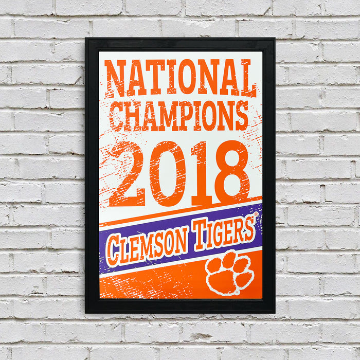 Limited Edition 3-Pack Clemson Tigers National Champions Poster Art - 13x19"