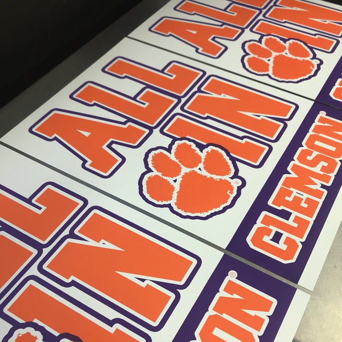 Limited Edition All In Clemson Tigers Poster Art - 13x19"