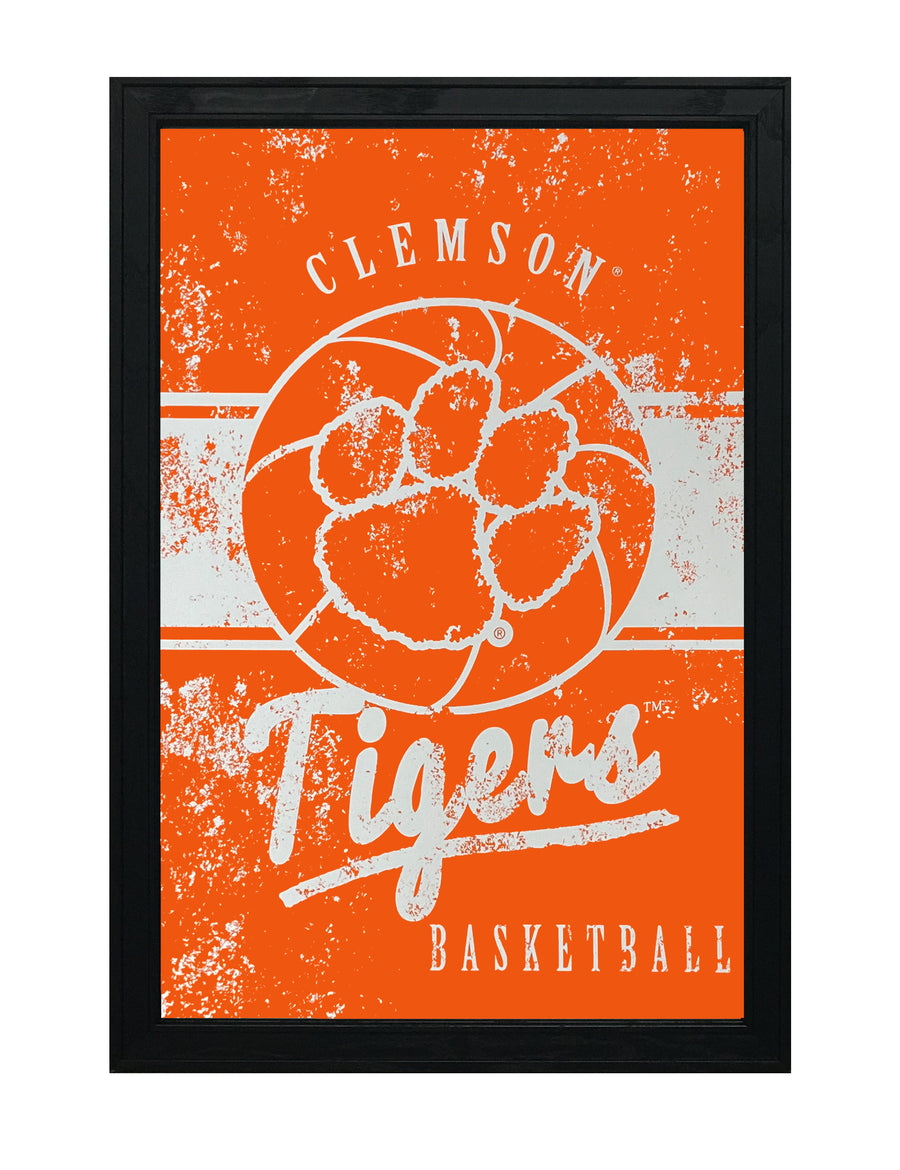 Limited Edition Clemson Tigers Basketball Poster Art - 13x19"