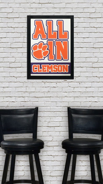 Limited Edition All In Clemson Tigers Poster Art - 13x19"