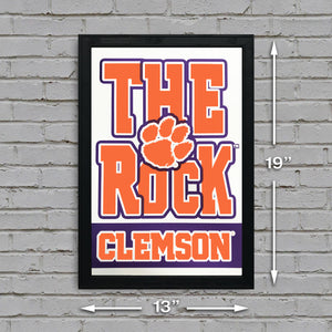 Limited Edition Howard's "The Rock" Clemson Tigers Poster Art - 13x19"