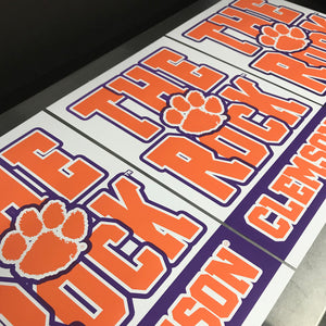 Limited Edition Howard's "The Rock" Clemson Tigers Poster Art - 13x19"