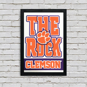 Limited Edition Howard's "The Rock" Clemson Tigers Poster Art - 13x19"