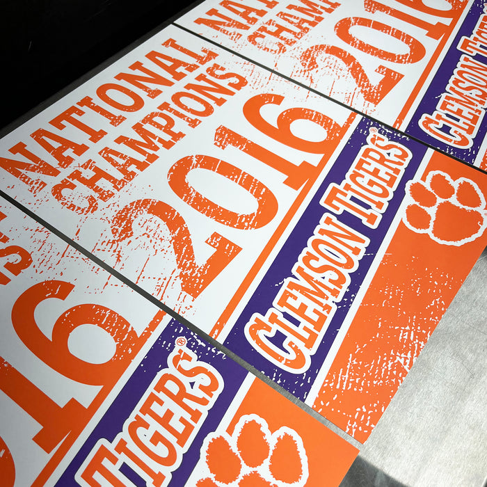 Limited Edition 2016 Clemson Tigers National Champions Poster Art - 13x19"