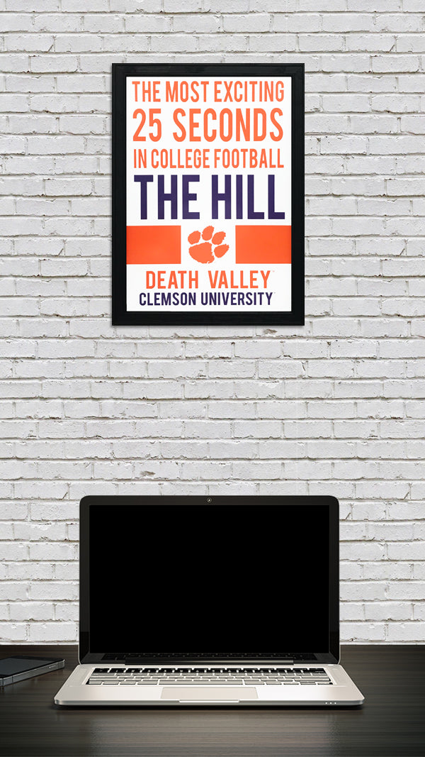Limited Edition The Hill Clemson Tigers Poster Art - 13x19"