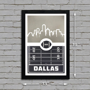 Limited Edition Dallas Cowboys Poster Art - Retro Video Game Print - 13x19"