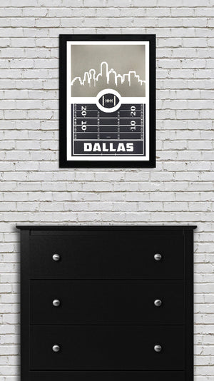 Limited Edition Dallas Cowboys Poster Art - Retro Video Game Print - 13x19"