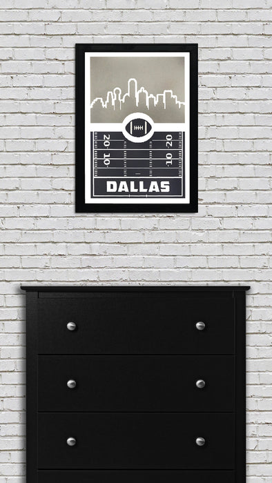 Limited Edition Dallas Cowboys Poster Art - Retro Video Game Print - 13x19"