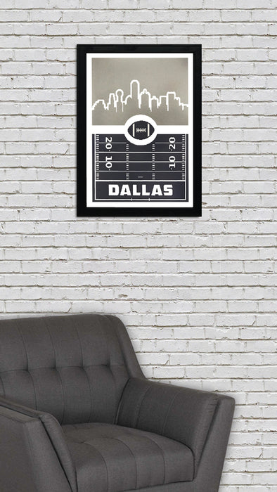 Limited Edition Dallas Cowboys Poster Art - Retro Video Game Print - 13x19"