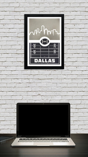 Limited Edition Dallas Cowboys Poster Art - Retro Video Game Print - 13x19"