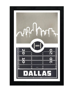Limited Edition Dallas Cowboys Poster Art - Retro Video Game Print - 13x19"