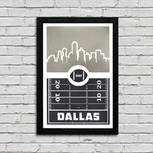 Limited Edition Dallas Cowboys Poster Art - Retro Video Game Print - 13x19"