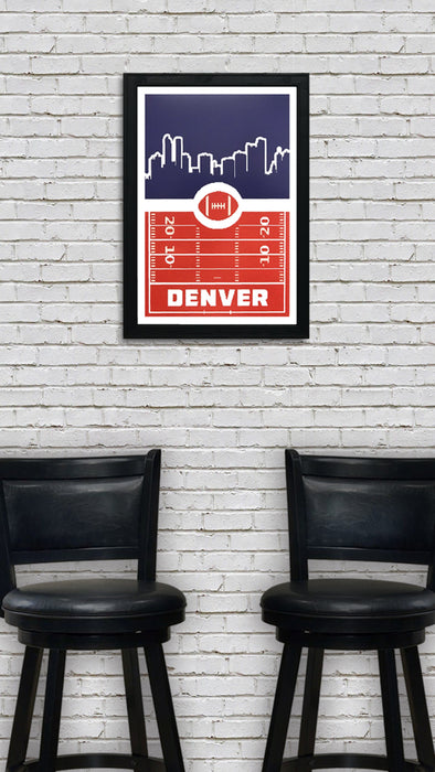 Limited Edition Denver Broncos Poster Art - Retro Video Game Style Print - 13x19"