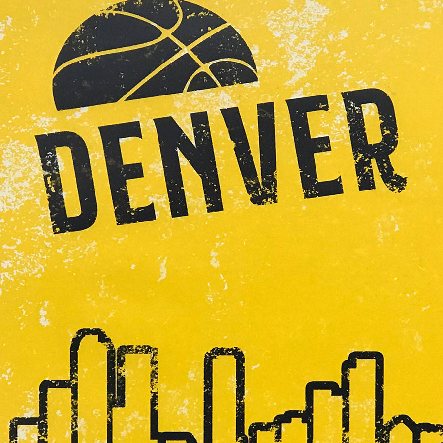 Limited Edition Vintage Denver Nuggets Poster Art Print - 13x19"