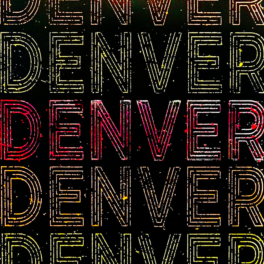 Limited Edition Denver Typography Poster - Handcrafted Art Print - 13x19"