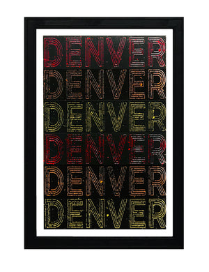 Limited Edition Denver Typography Poster - Handcrafted Art Print - 13x19"