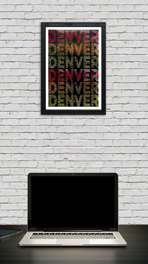 Limited Edition Denver Typography Poster - Handcrafted Art Print - 13x19"