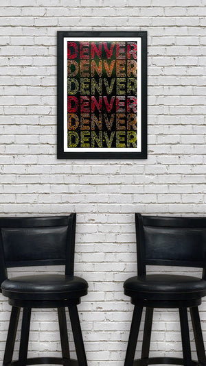 Limited Edition Denver Typography Poster - Handcrafted Art Print - 13x19"