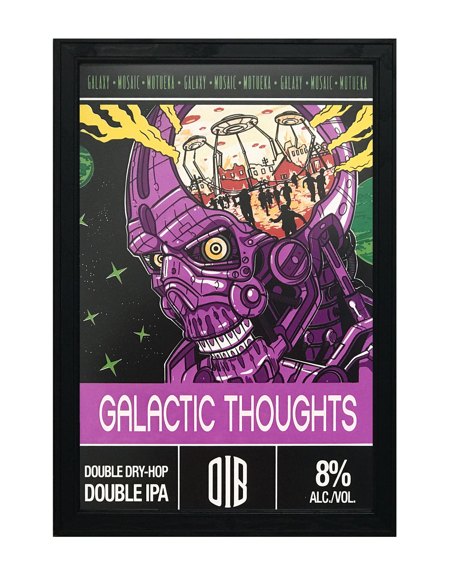 Limited Edition Old Irving Brewing Galactic Thoughts Double IPA Craft Beer Poster - 13x19"