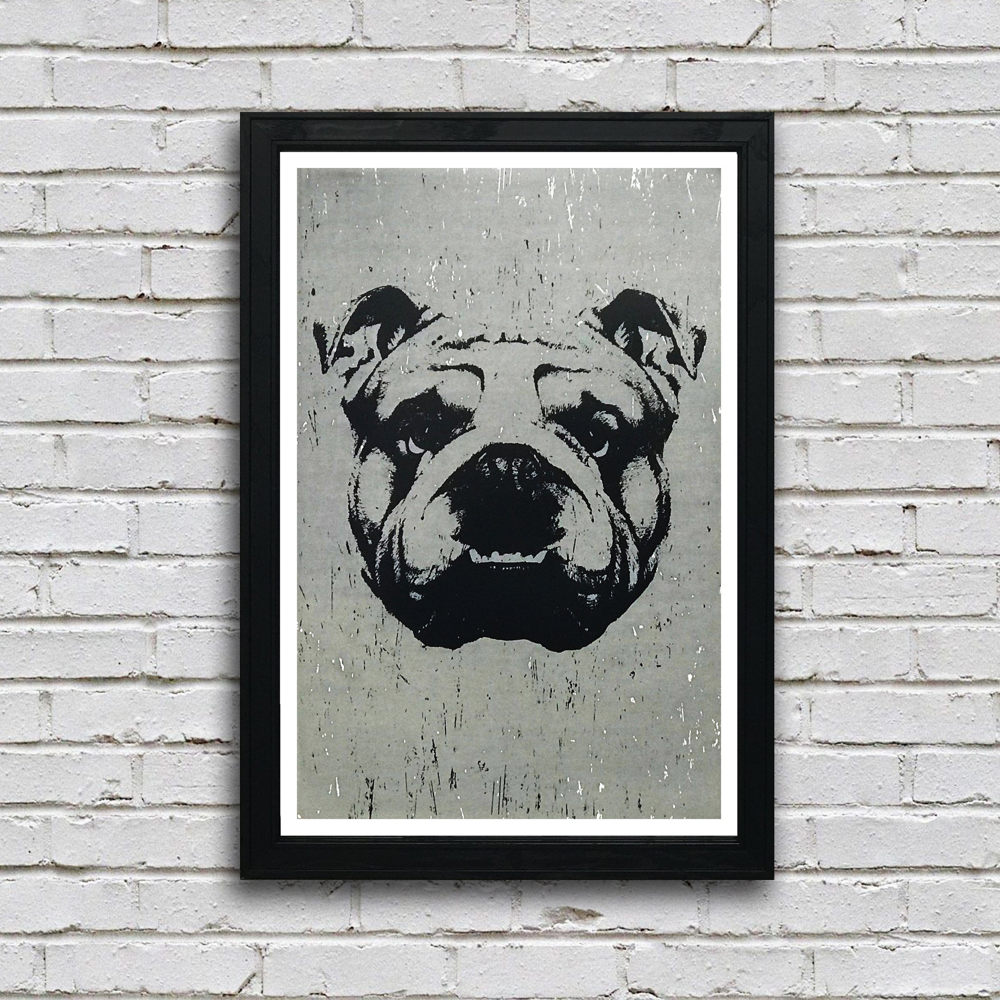 English bulldog art online print