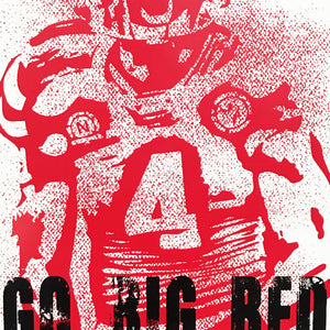 Limited Edition Go Big Red Nebraska Cornhuskers Modern Era Poster Art - 13x19"