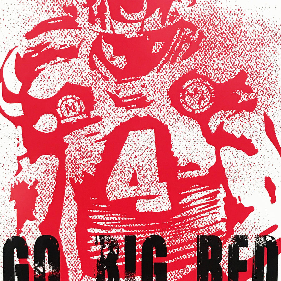 Limited Edition Go Big Red Nebraska Cornhuskers Modern Era Poster Art - 13x19"