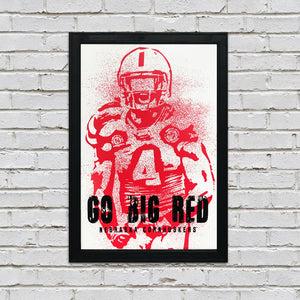 Limited Edition Go Big Red Nebraska Cornhuskers Modern Era Poster Art - 13x19"