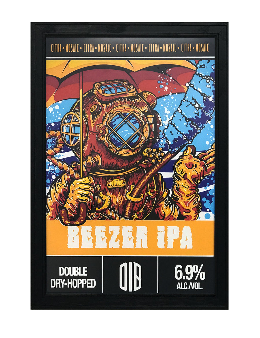 Limited Edition Old Irving Brewing Beezer IPA Craft Beer Poster - 13x19"