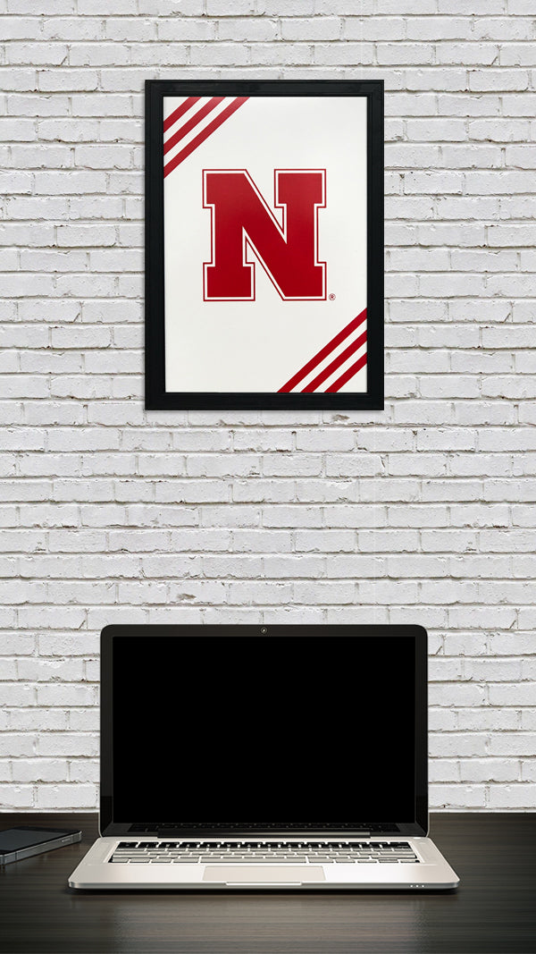 Limited Edition Iron N University of Nebraska Cornhuskers Poster Art - 13x19"