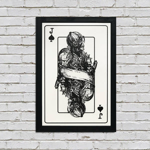 Limited Edition Royal Flush Complete Set Skeleton Card Art Prints / Posters - 13x19"