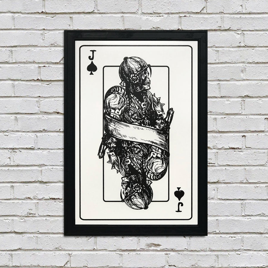 Limited Edition Royal Flush Complete Set Skeleton Card Art Prints / Posters - 13x19"