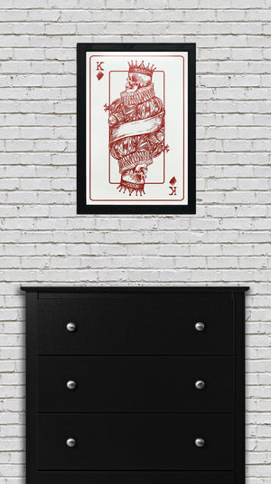 Limited Edition King of Diamonds Poster Art Print - 13x19"