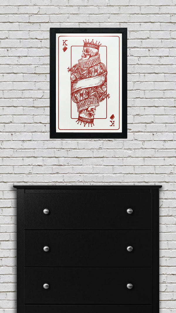 Limited Edition King of Diamonds Poster Art Print - 13x19"